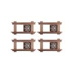 Pine Wooden Wall-Mounted Display Open Wine Bottle & Glass Rack