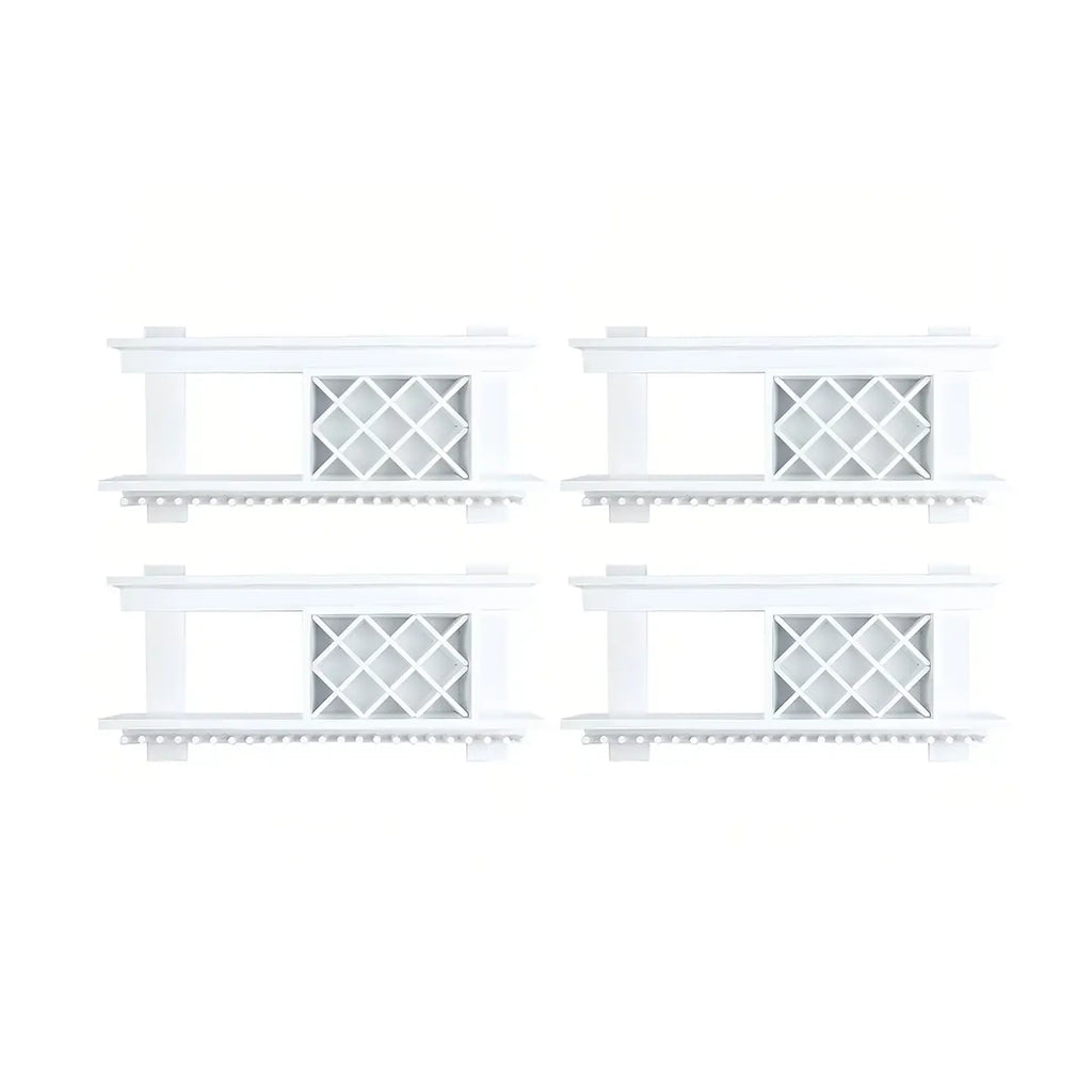 Pine Wooden Wall-Mounted Display Open Wine Bottle & Glass Rack