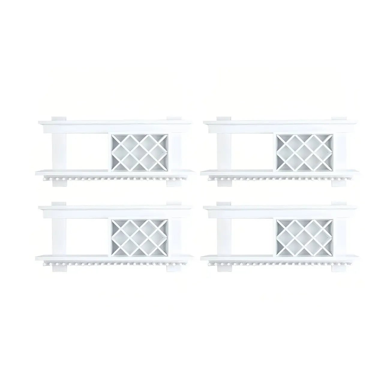 Pine Wooden Wall-Mounted Display Open Wine Bottle & Glass Rack