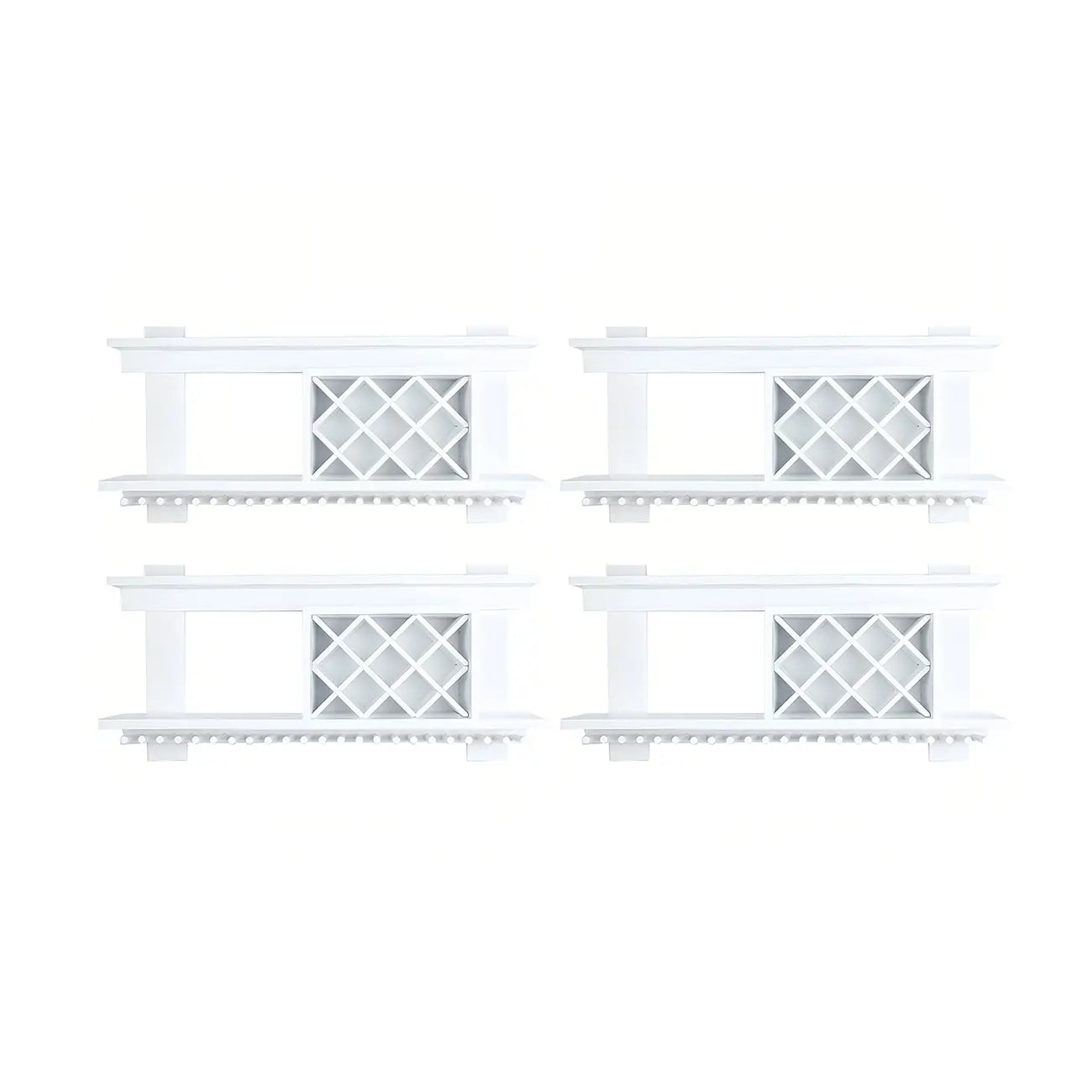 Pine Wooden Wall-Mounted Display Open Wine Bottle & Glass Rack