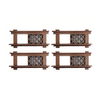 Pine Wooden Wall-Mounted Display Open Wine Bottle & Glass Rack