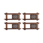 Pine Wooden Wall-Mounted Display Open Wine Bottle & Glass Rack