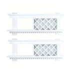 Pine Wooden Wall-Mounted Display Open Wine Bottle & Glass Rack