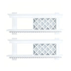 Pine Wooden Wall-Mounted Display Open Wine Bottle & Glass Rack