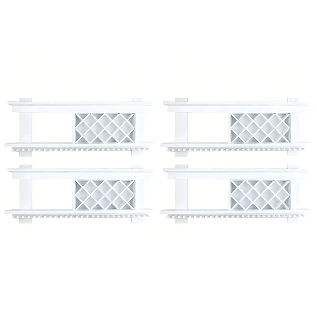 Pine Wooden Wall-Mounted Display Open Wine Bottle & Glass Rack