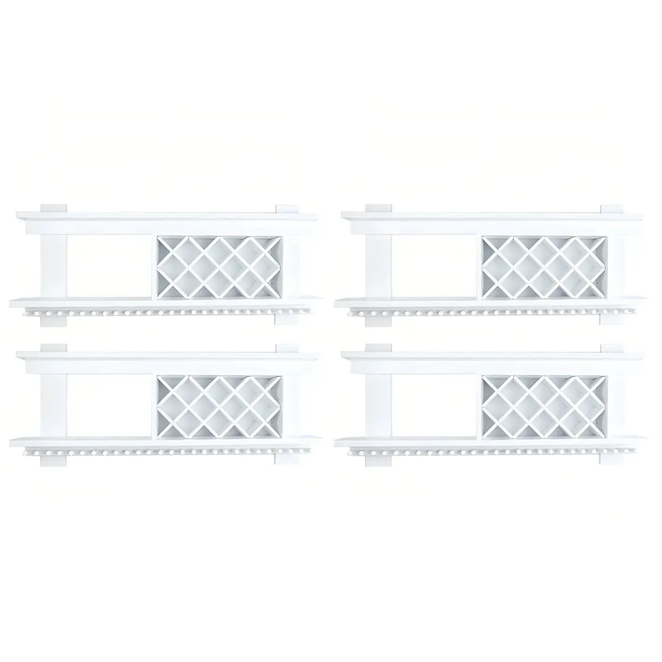 Pine Wooden Wall-Mounted Display Open Wine Bottle & Glass Rack