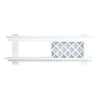 Pine Wooden Wall-Mounted Display Open Wine Bottle & Glass Rack