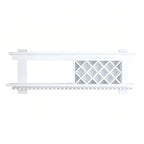 Pine Wooden Wall-Mounted Display Open Wine Bottle & Glass Rack