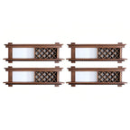 Pine Wooden Wall-Mounted Display Open Wine Bottle & Glass Rack