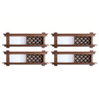 Pine Wooden Wall-Mounted Display Open Wine Bottle & Glass Rack