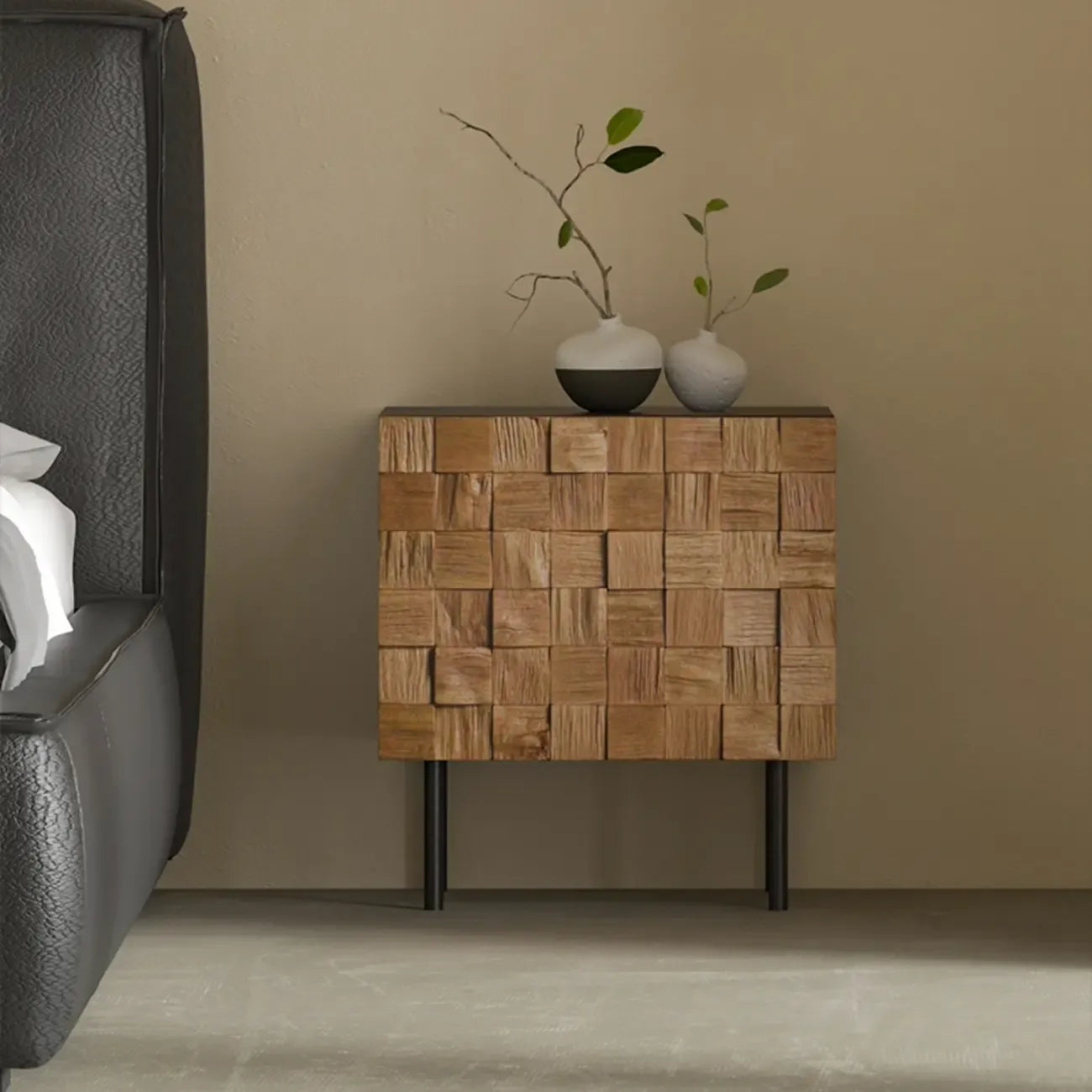 Mid-century Modern Wood Nightstand