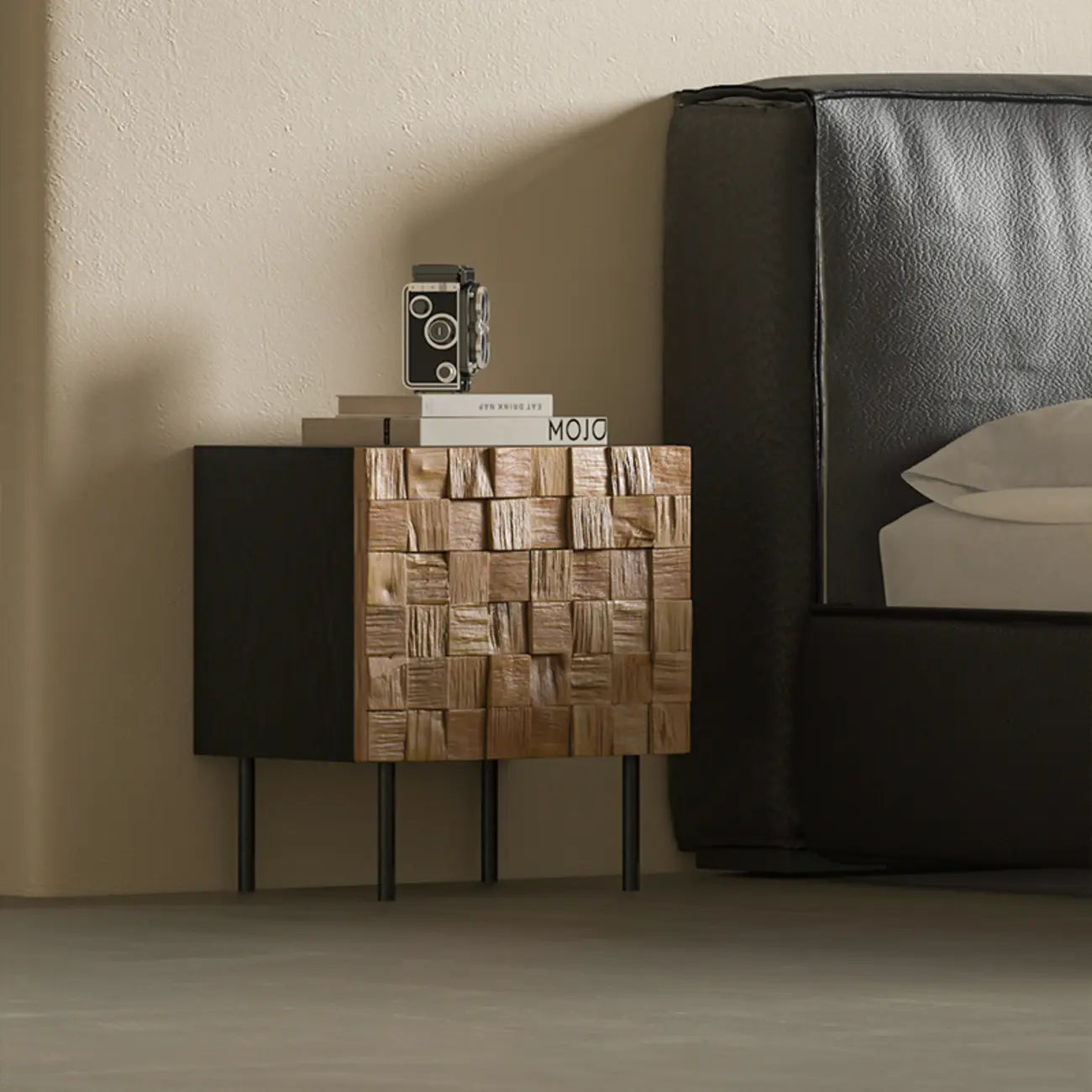 Mid-century Modern Wood Nightstand