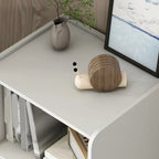 Modern Multi-Drawer White Wood Gold Storage Cabinet with Shelf