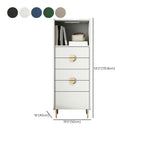 Modern Multi-Drawer White Wood Gold Storage Cabinet with Shelf