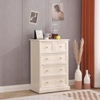 Retro Lacquered Rectangular Wooden Drawers Storage Chest