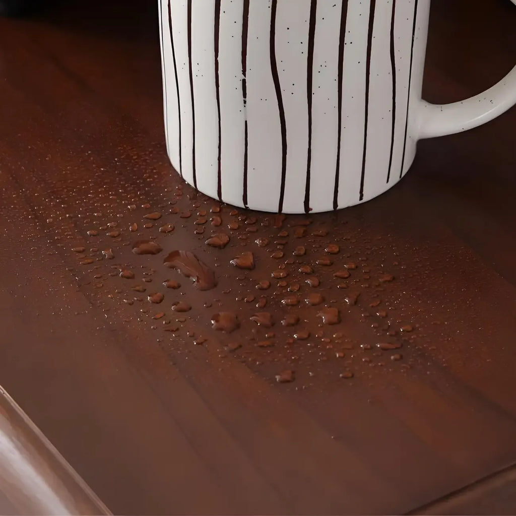 Retro Lacquered Rectangular Wooden Drawers Storage Chest