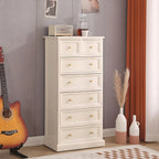 Retro Lacquered Rectangular Wooden Drawers Storage Chest