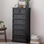 Retro Lacquered Rectangular Wooden Drawers Storage Chest