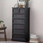 Retro Lacquered Rectangular Wooden Drawers Storage Chest