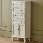 Retro Lacquered Rectangular Wooden Drawers Storage Chest