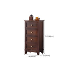 Retro Lacquered Rectangular Wooden Drawers Storage Chest