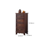 Retro Lacquered Rectangular Wooden Drawers Storage Chest