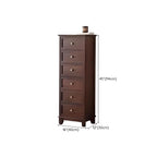 Retro Lacquered Rectangular Wooden Drawers Storage Chest