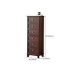 Retro Lacquered Rectangular Wooden Drawers Storage Chest