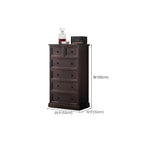 Retro Lacquered Rectangular Wooden Drawers Storage Chest