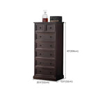 Retro Lacquered Rectangular Wooden Drawers Storage Chest