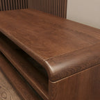 Entryway Brown Solid Wood 3-Tier Shoe Rack Bench