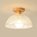 Elegant Glass LED Semi-Flush Ceiling Light for Living Room