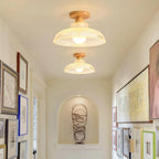 Elegant Glass LED Semi-Flush Ceiling Light for Living Room