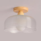 Elegant Glass LED Semi-Flush Ceiling Light for Living Room