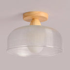 Elegant Glass LED Semi-Flush Ceiling Light for Living Room