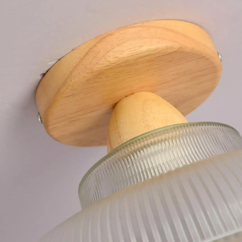 Elegant Glass LED Semi-Flush Ceiling Light for Living Room