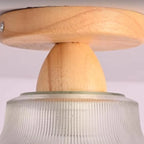 Elegant Glass LED Semi-Flush Ceiling Light for Living Room