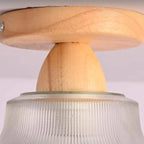 Elegant Glass LED Semi-Flush Ceiling Light for Living Room