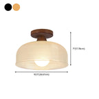 Elegant Glass LED Semi-Flush Ceiling Light for Living Room