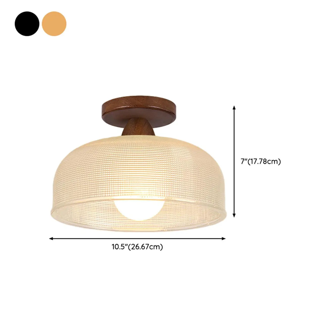 Elegant Glass LED Semi-Flush Ceiling Light for Living Room