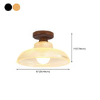 Elegant Glass LED Semi-Flush Ceiling Light for Living Room