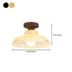 Elegant Glass LED Semi-Flush Ceiling Light for Living Room