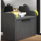 Modern Khaki Wooden Corner Lighting Storage Cabinet