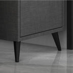 Modern Khaki Wooden Corner Lighting Storage Cabinet