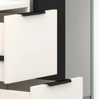 Modern Khaki Wooden Corner Lighting Storage Cabinet