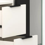 Modern Khaki Wooden Corner Lighting Storage Cabinet