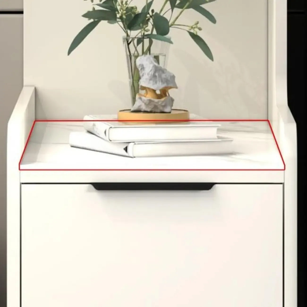 Modern Khaki Wooden Corner Lighting Storage Cabinet