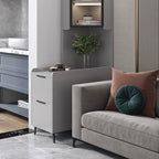Modern Khaki Wooden Corner Lighting Storage Cabinet