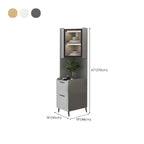 Modern Khaki Wooden Corner Lighting Storage Cabinet