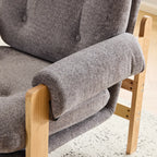 Contemporary Adjustable Gray Chenille Upholstered Accent Chair